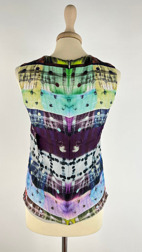 Top in seta fantasia