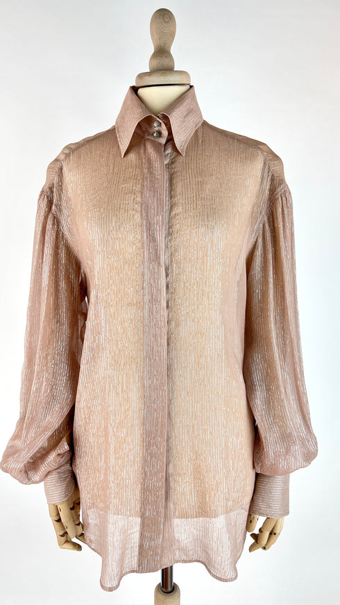 Camicia con fili lurex