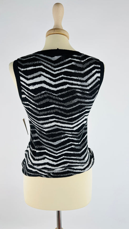 Smanicato in maglia a zig-zag