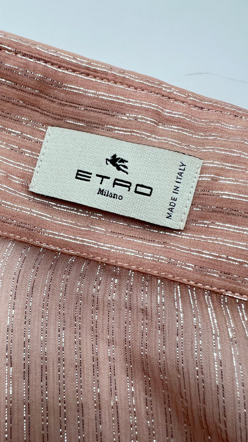 Camicia con fili lurex