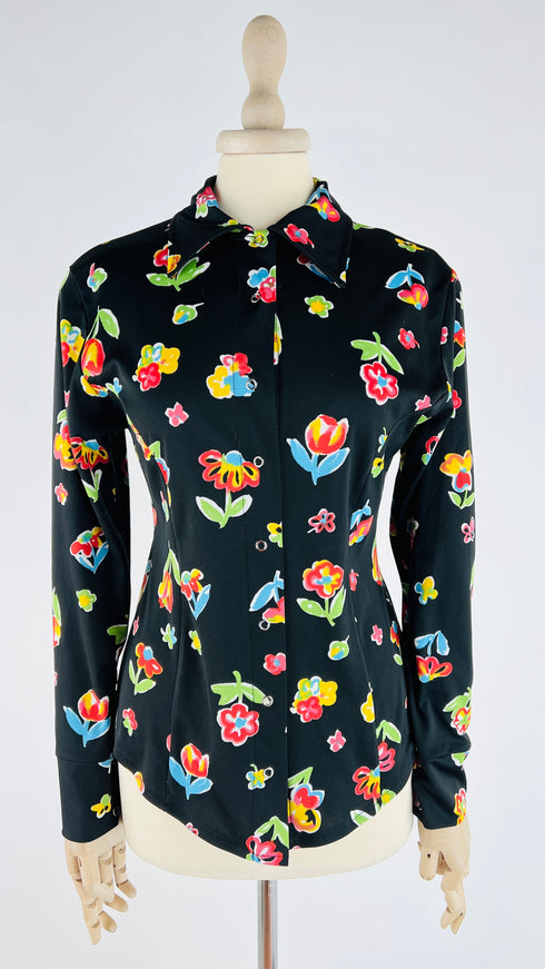 Camicia a fiori sfiancata