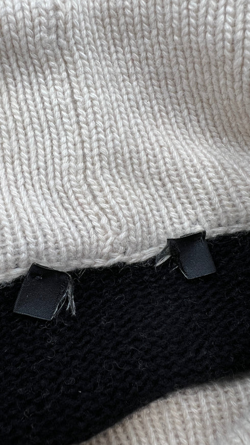 Dolcevita a trecce bi-colour