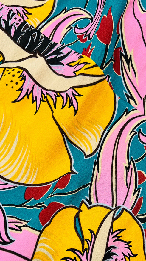 Abito midi macro fiori