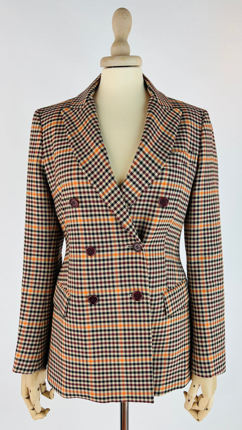 Blazer tartan lana