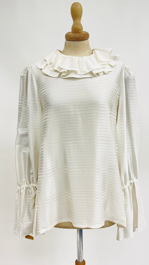 Camicia a rouches con cartellino