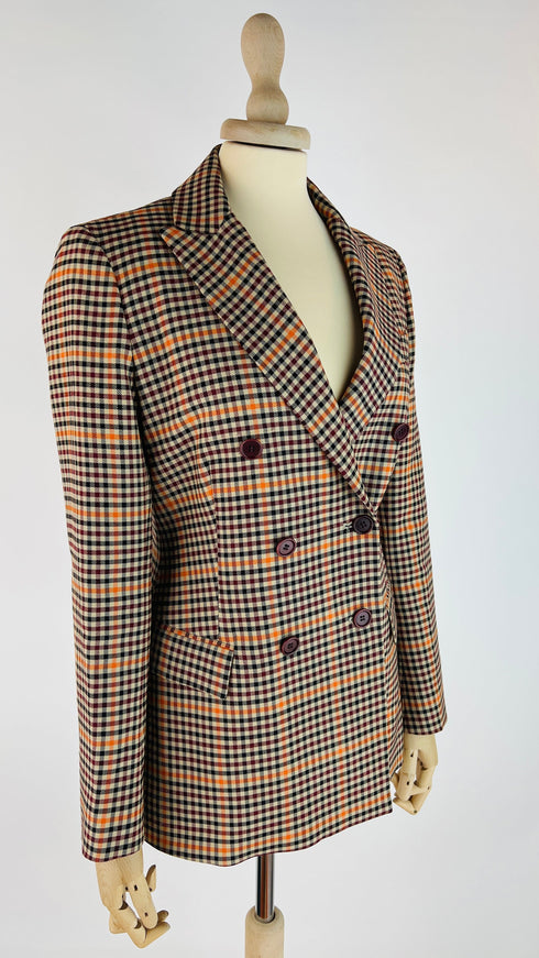 Blazer tartan lana