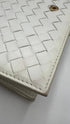 Portafoglio intrecciato bianco