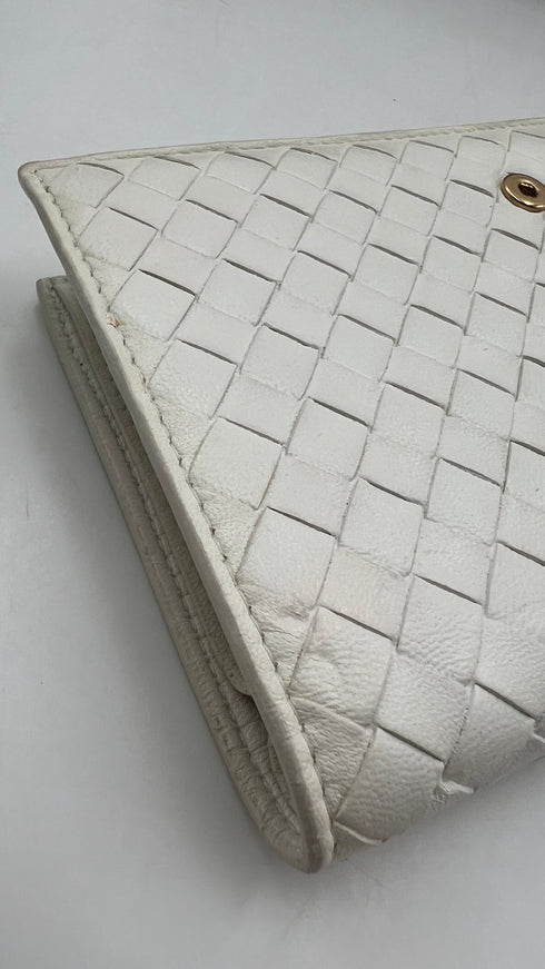 Portafoglio intrecciato bianco