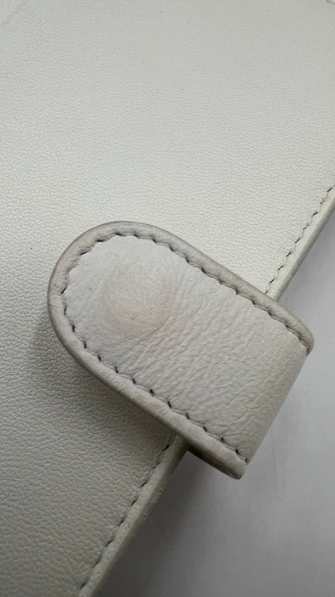 Portafoglio intrecciato bianco