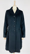 Cappotto lungo nero in lana