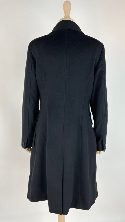 Cappotto lungo nero in lana
