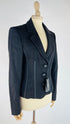 Blazer a bustino con cartellino