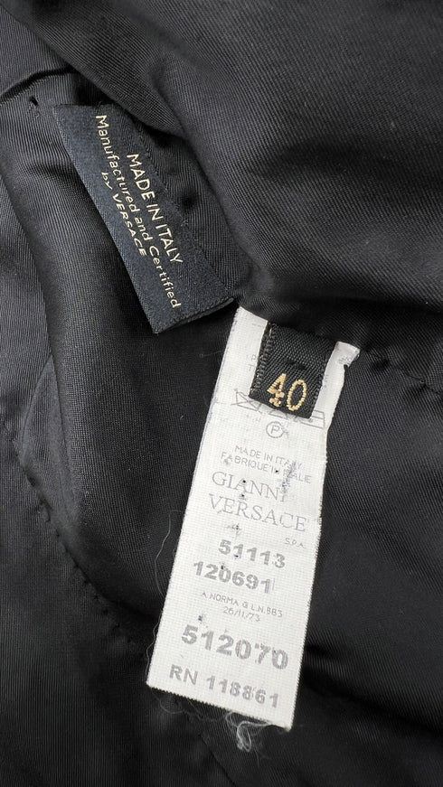 Blazer a bustino con cartellino