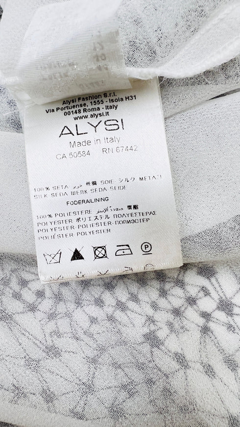 Top seta stampa astratta