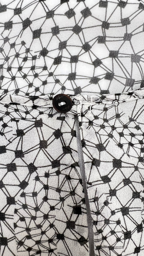 Top seta stampa astratta