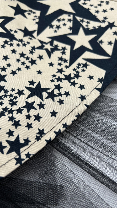 Abito corto svasato a stelle