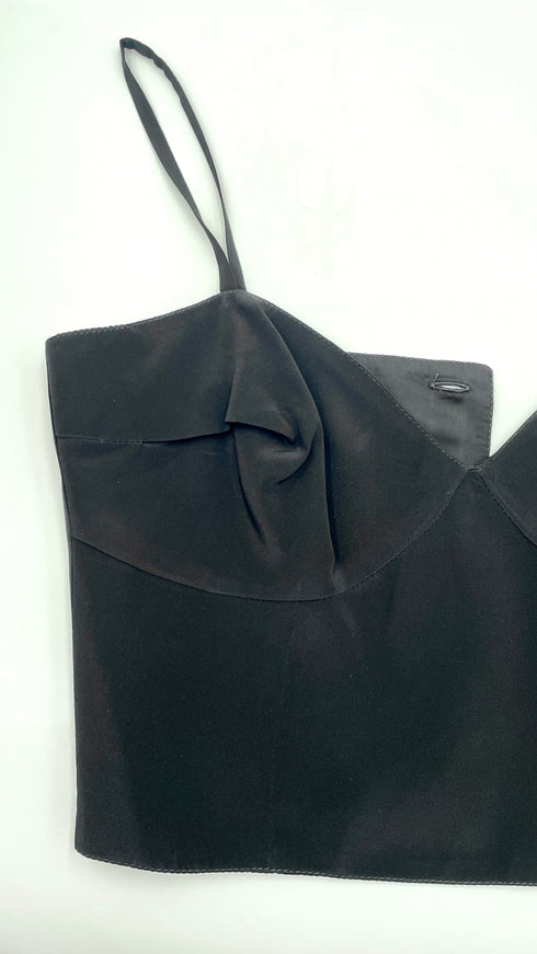 Top cropped con cartellino