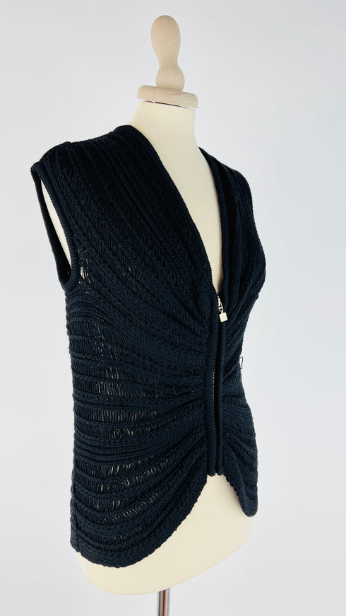 Gilet maglia con zip