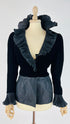 Blusa vellutto con rouches