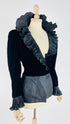Blusa vellutto con rouches