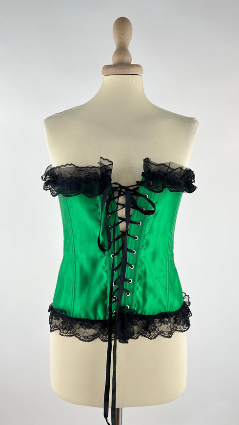 Bustier verde con pizzo