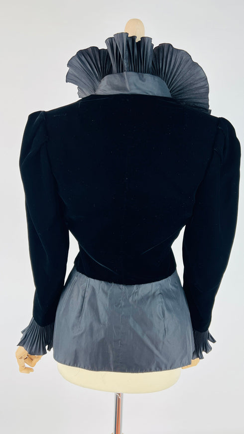 Blusa vellutto con rouches