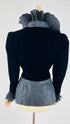 Blusa vellutto con rouches