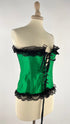 Bustier verde con pizzo