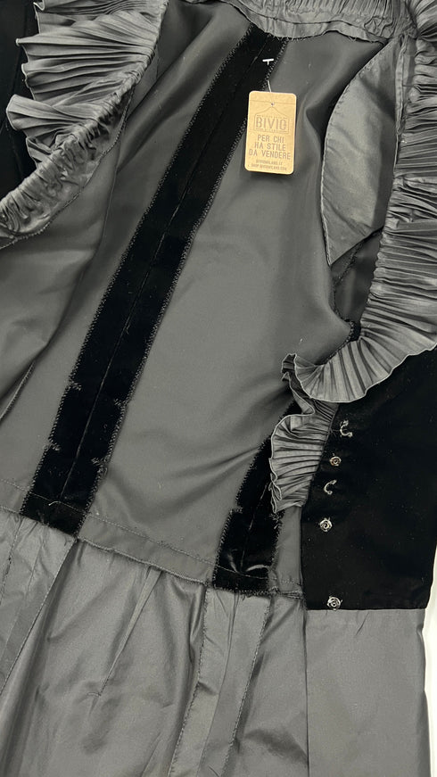 Blusa vellutto con rouches