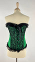 Bustier verde con pizzo