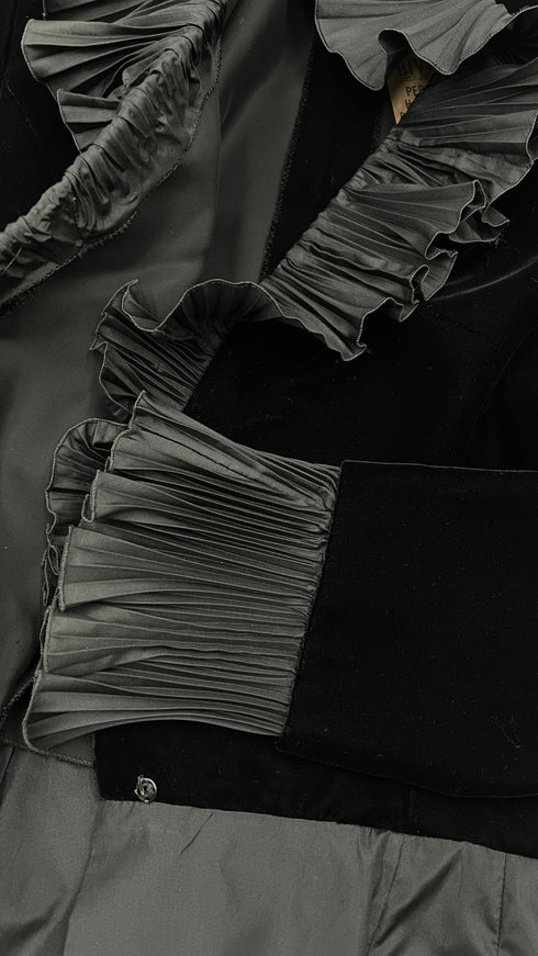 Blusa vellutto con rouches