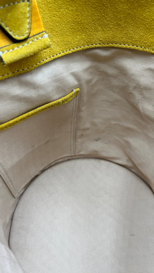 Borsa a secchiello in suede