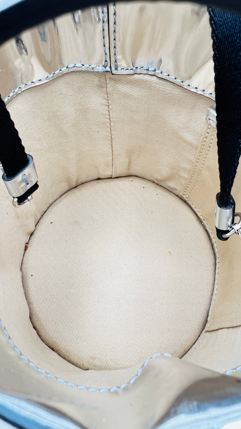 Borsa secchiello argentata