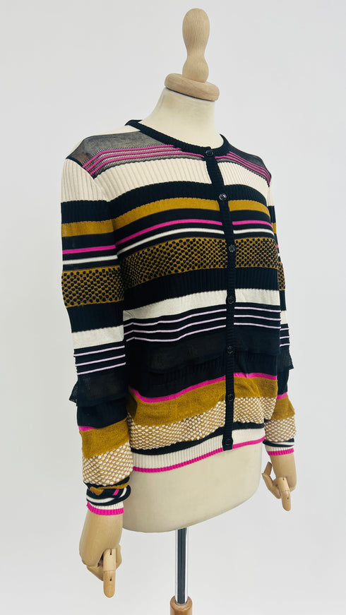 Cardigan multirighe