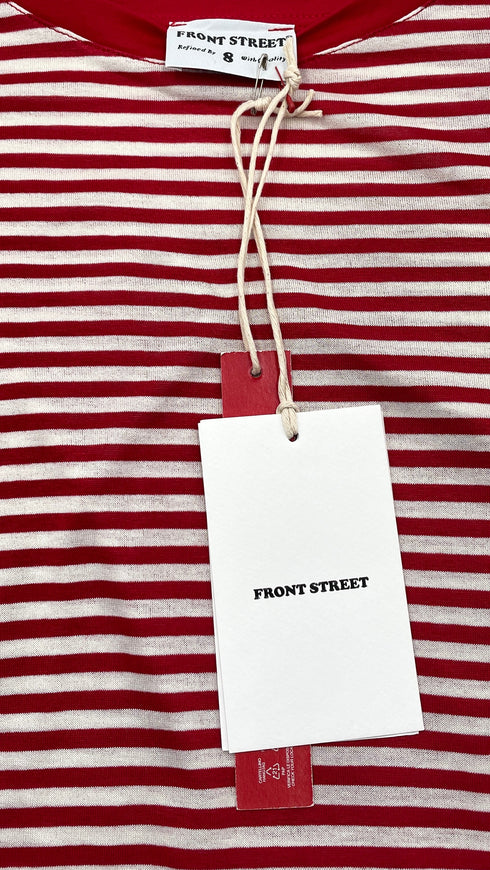 Maglia a righe con cartellino