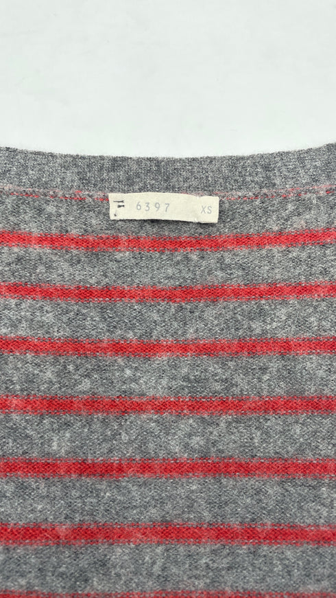 Cardigan boxy a righe