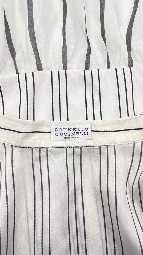 Camicia gessata in seta