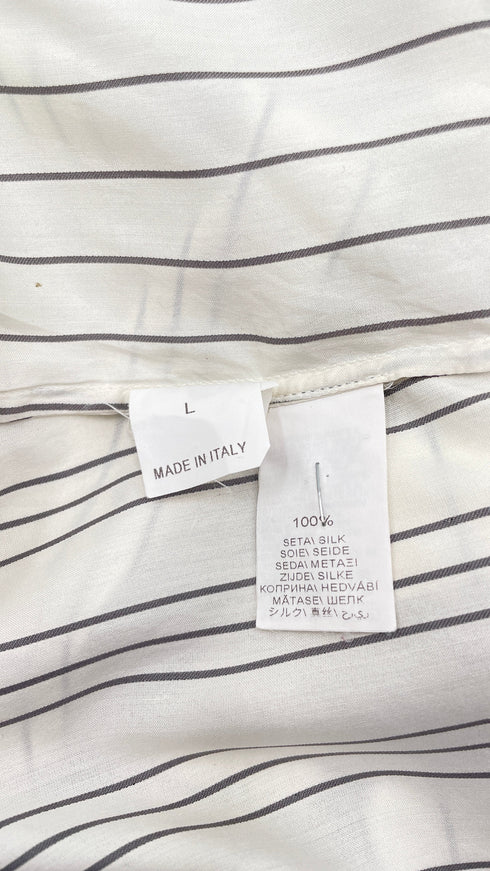 Camicia gessata in seta