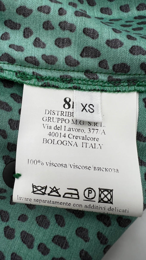 Camicia animalier verde