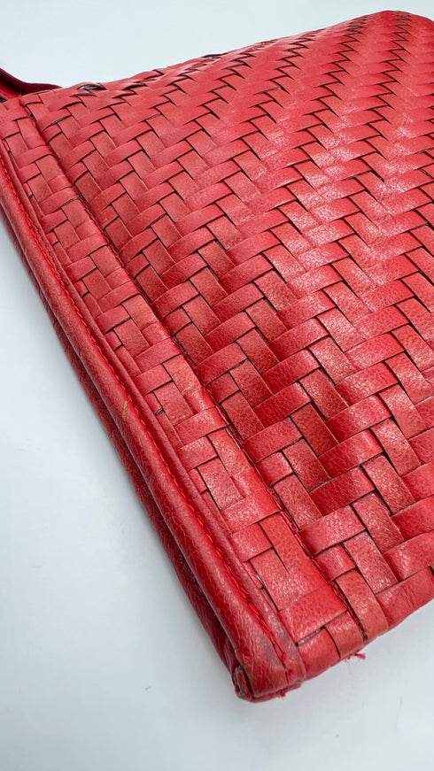 Pochette pelle intrecciata