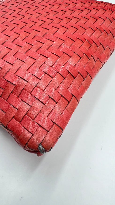 Pochette pelle intrecciata