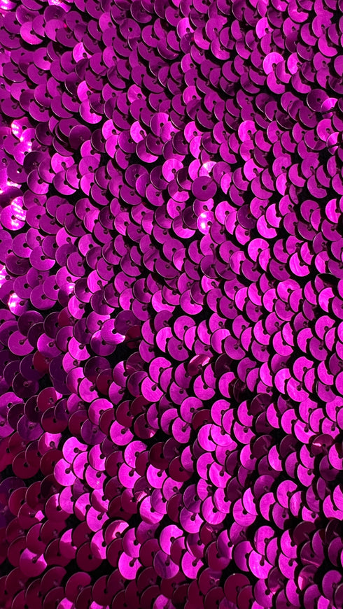 Top paillettes fucsia