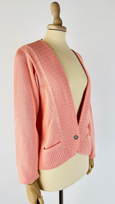 Cardigan bottone gioiello