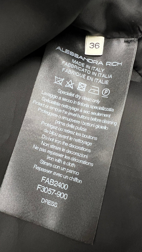 Abito midi collo pizzo