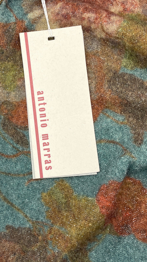 Cardigan fiori lurex con cartellino