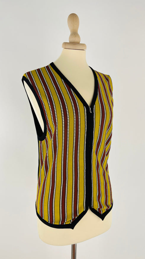 Gilet con zip vintage