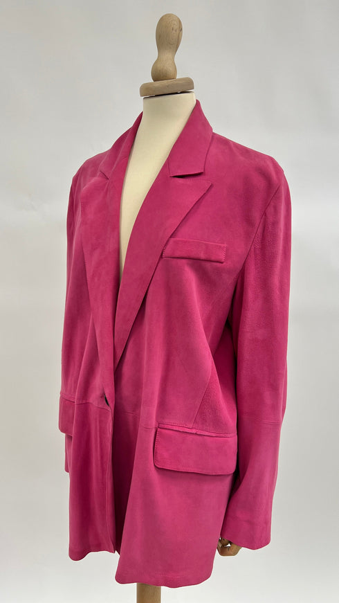 Blazer in suede rosa