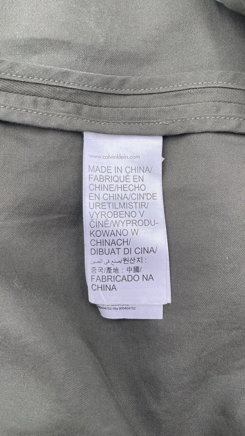 Trench verde sfoderato