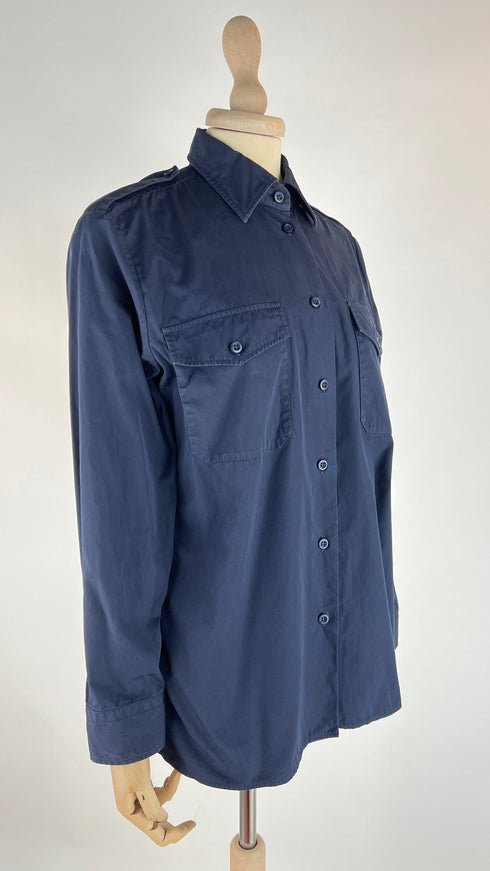 Camicia in cotone blu