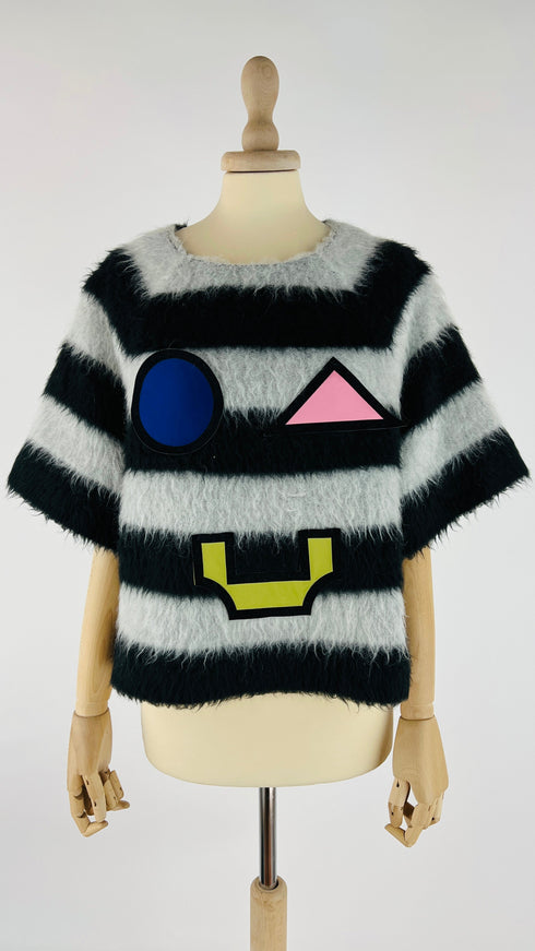 Maglia righe con geometrie